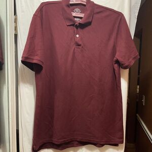 ST JOHN MEN BURGUNDY‎ SHORT SLEEVE POLO SHIRT. Sz Large